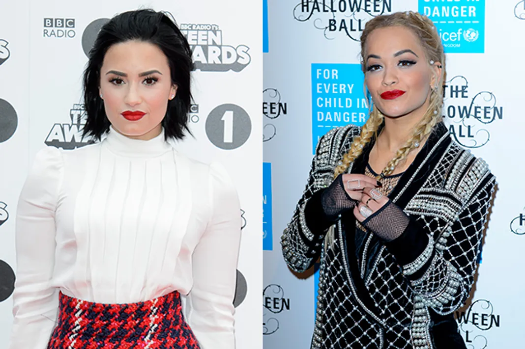Demi Lovato, Rita Ora, Splash News, 111615