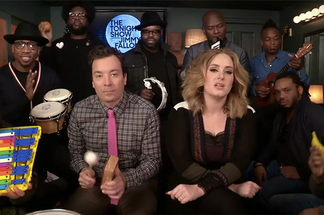 Jimmy Fallon, Adele, The Roots, Late Night With Jimmy Fallon, NBC, 112515