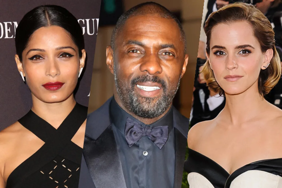 Freida Pinto, Idris Elba, Emma Watson, WENN, 063016