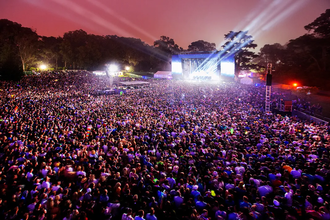 Crowd in music festival