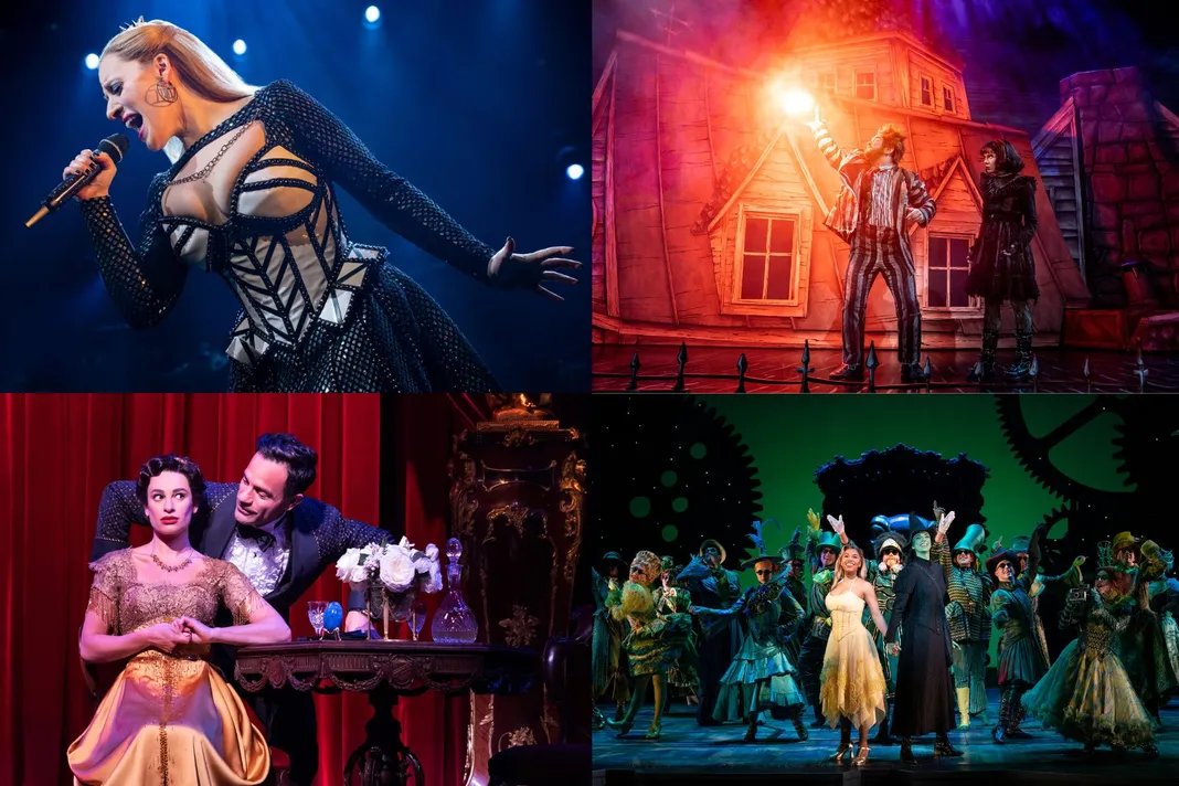 broadway shows- six, beetlejuice, funny girl, & wicked