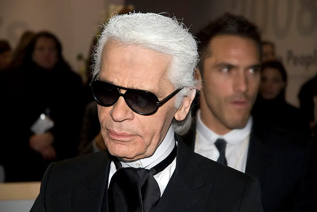 Karl Lagerfeld, German-born fashion designer and artist Volkswagen People’s Night 2008 Siebbi Creative Commons Attribution 3.0