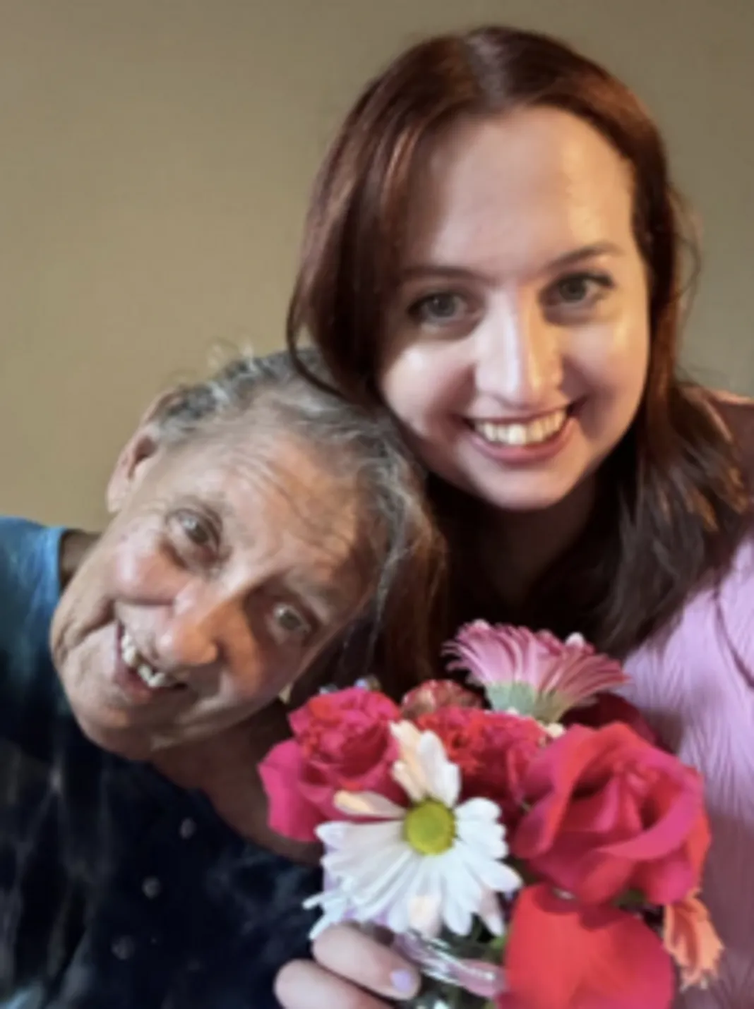 Duvall with Sarah Lukowski on her 75th birthday.