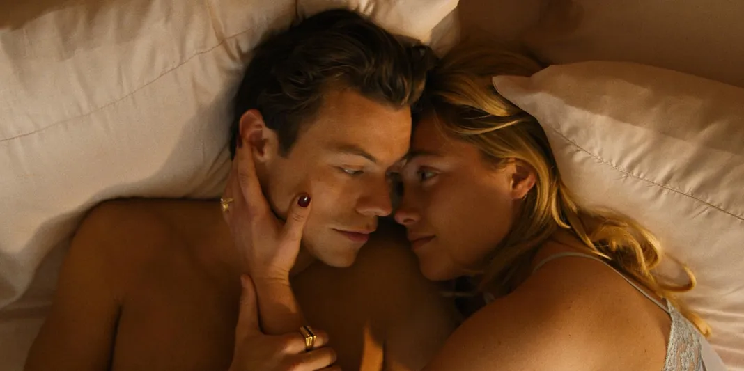 Florence Pugh and Harry Styles. Courtesy of Warner Bros. Pictures