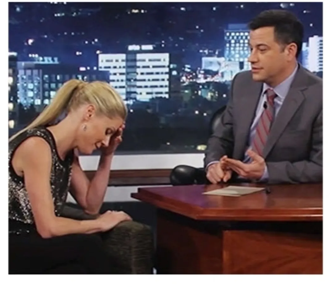 Julie Bowen and Jimmy Kimmel 