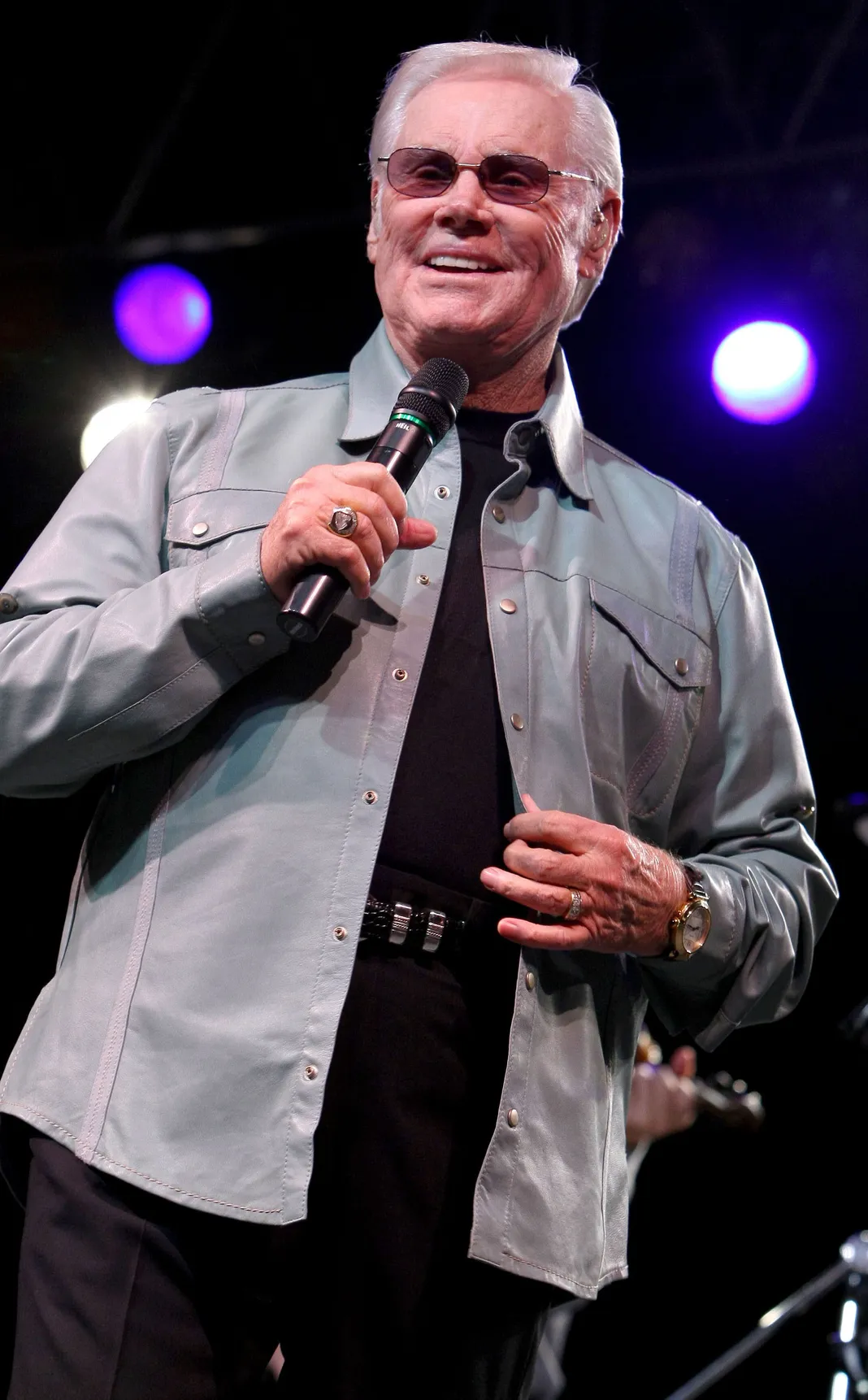 George Jones, performs