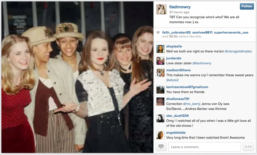 Tia Mowry, 90's flashback instagram
