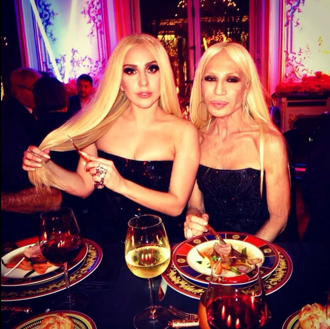 Lady Gaga and Donatella Versace