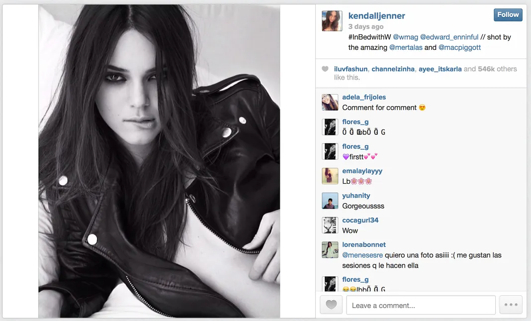 Kendall Jenner W Shoot