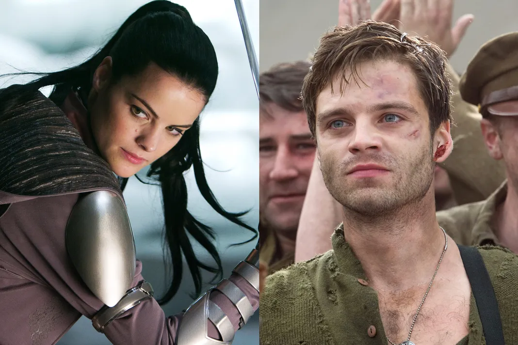 Jaimie Alexander in Thor and Sebastian Stan in Captain America The First Avenger