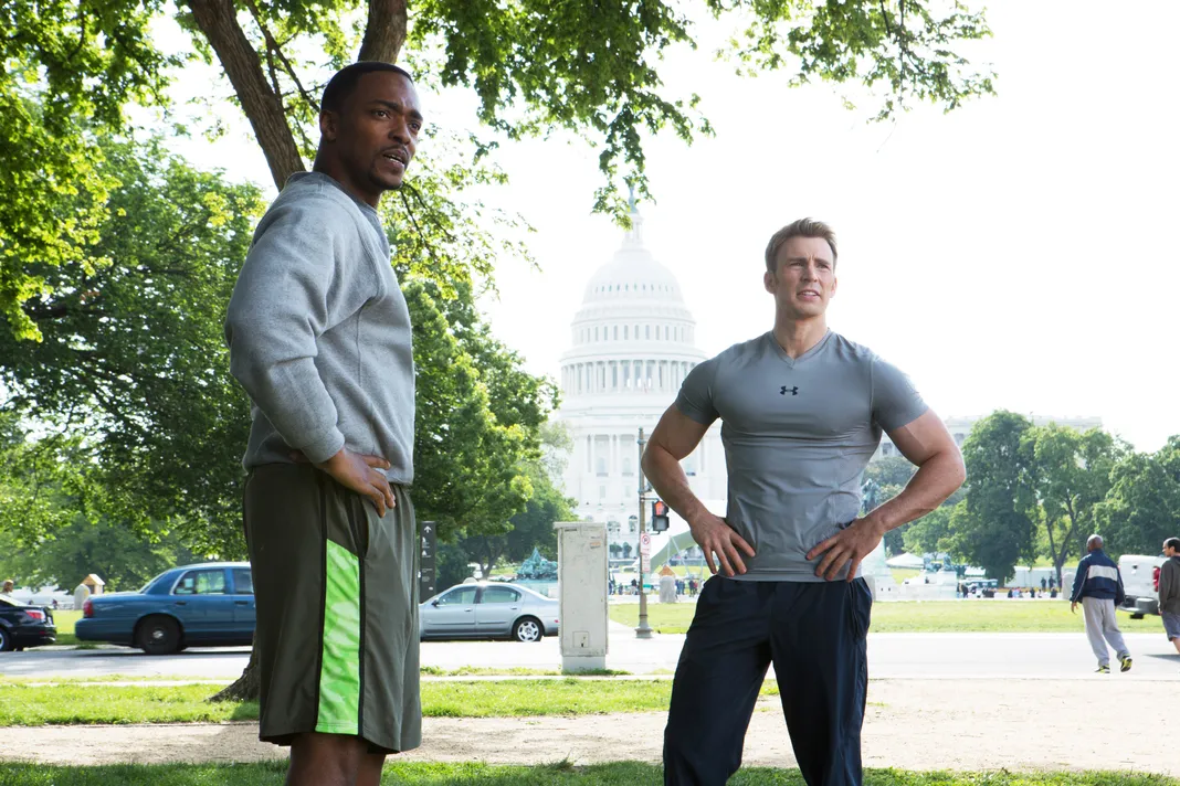 Anthony Mackie, Chris Evans, Captain America: The Winter Soldier