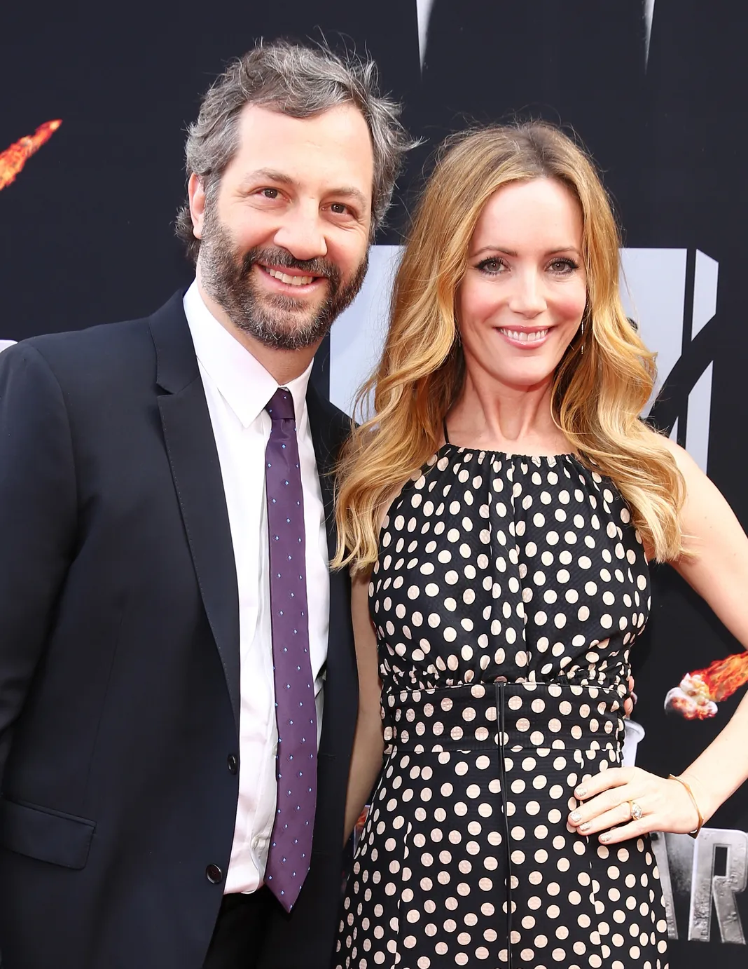Judd Apatow and Leslie Mann