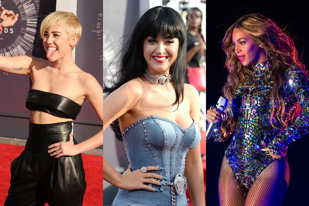 Miley Cyrus, Katy Perry and Beyonce