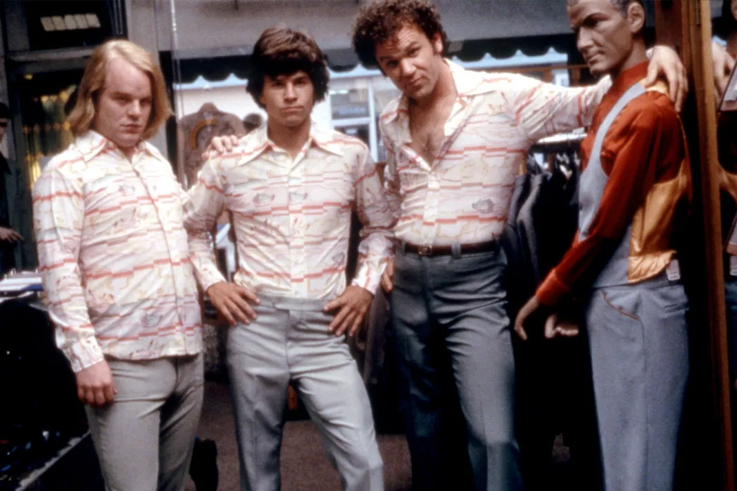 Boogie Nights, Philip Seymour Hoffman, Mark Wahlberg, John C. Reilly
