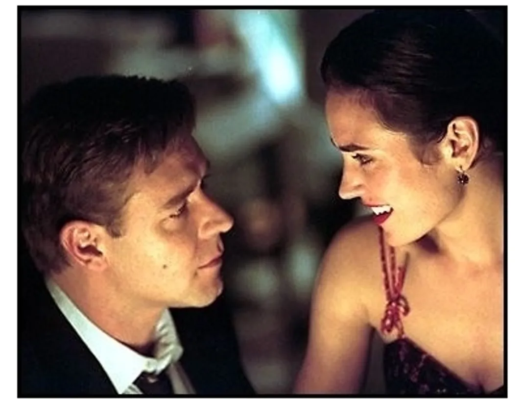 A Beautiful Mind movie still: Russell Crowe and Jennifer Connelly