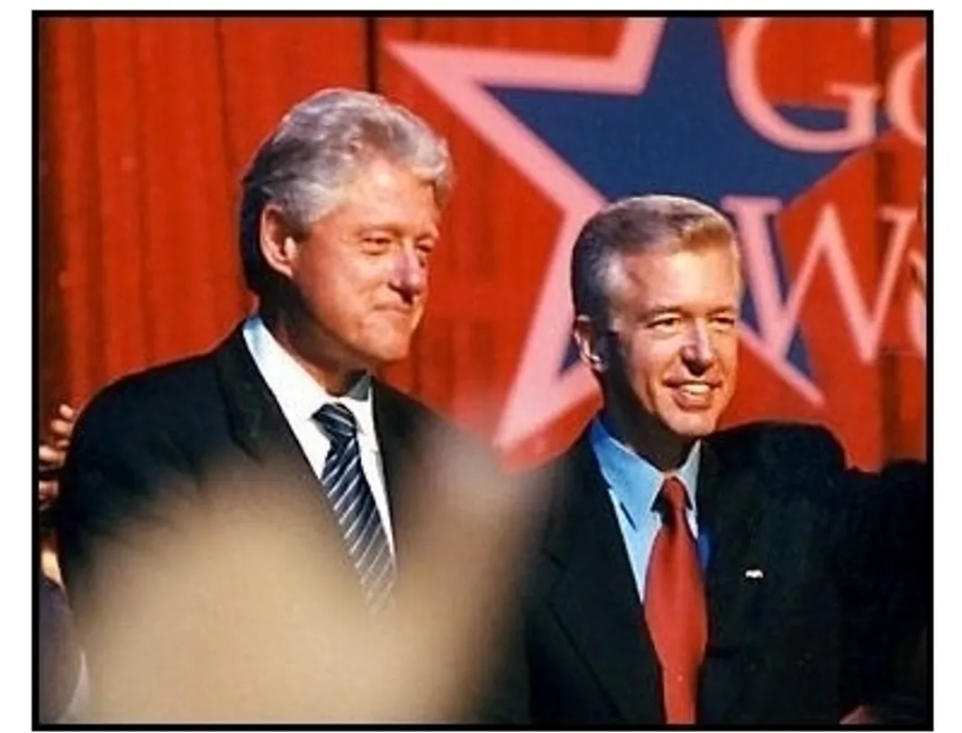 Bill Clinton and Gov. Gray Davis at the 2000 Democratic Welcome Party 
