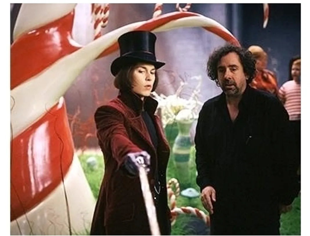 Charlie and the Chocolate Factory Movie Stills: Johnny Depp and Director Tim Burton