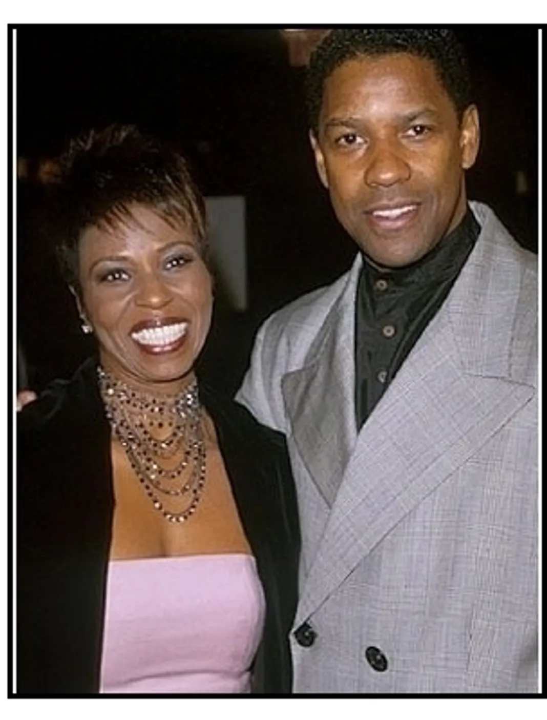 Denzel Washington and wife Pauletta at The Hurricane premiere