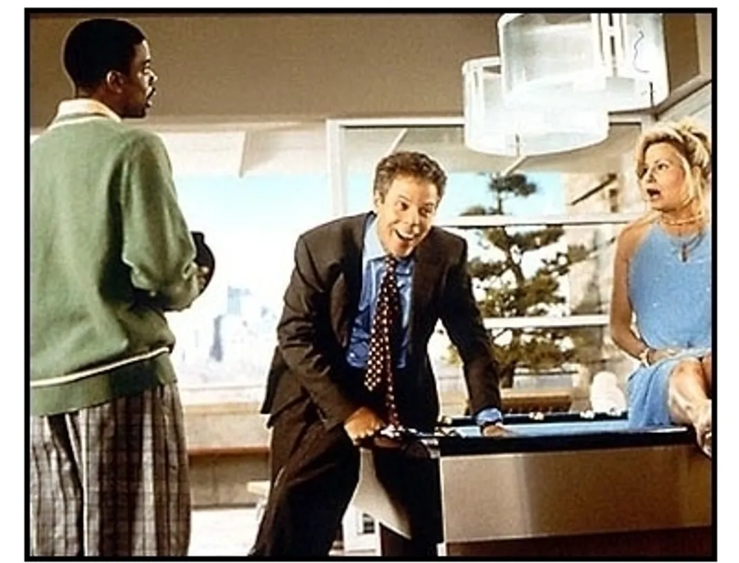 Down to Earth movie still: Chris Rock, Greg Germann and Jennifer Coolidge