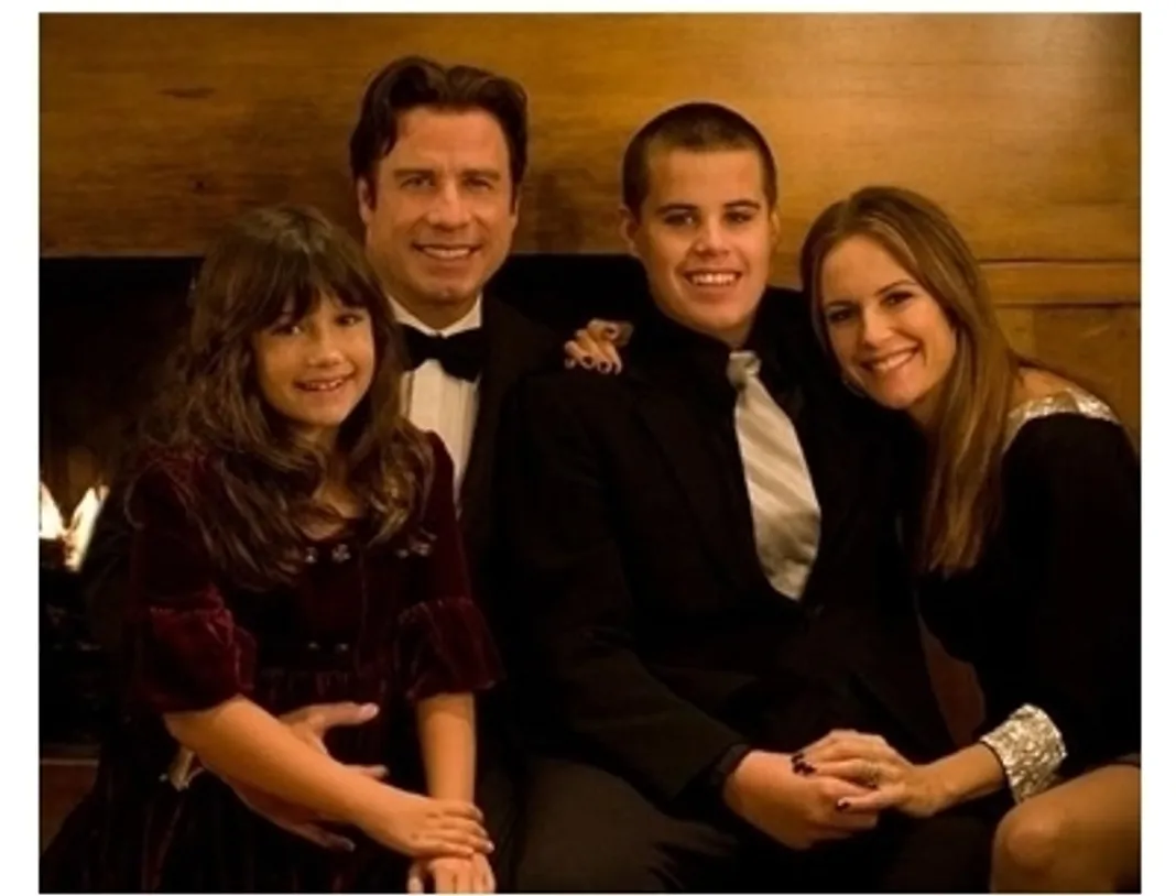 Ella, John and Jett Travolta and Kelly Preston