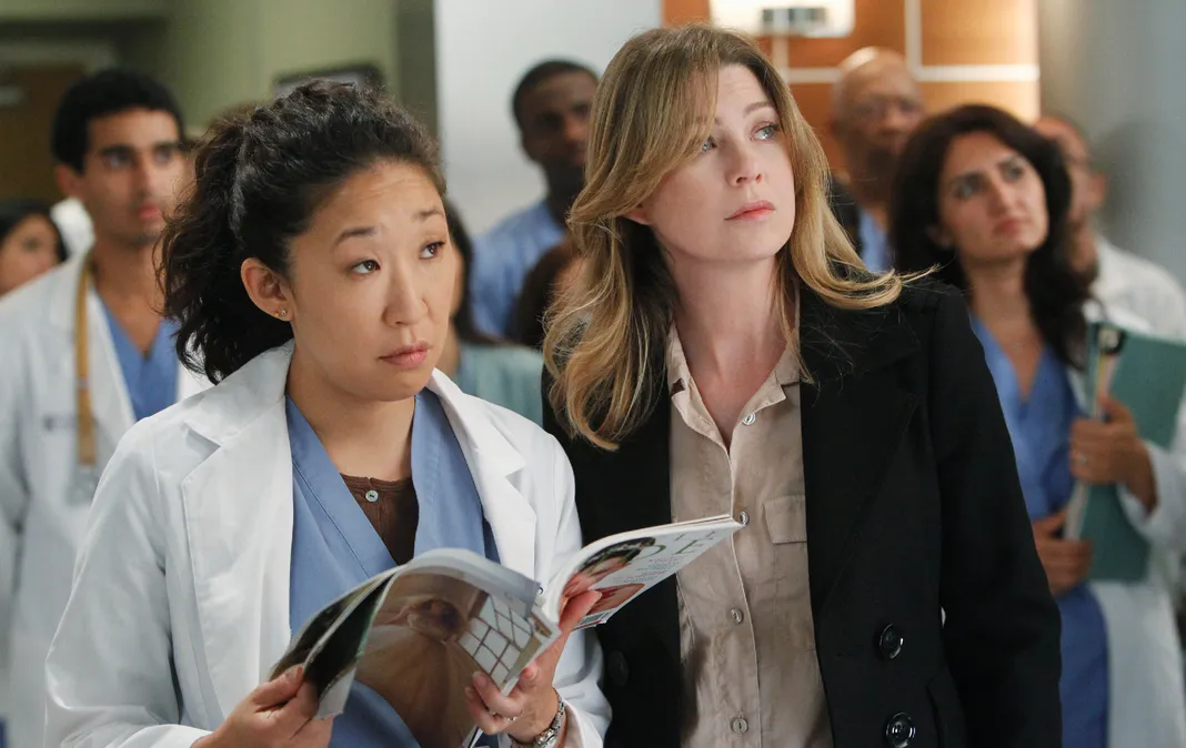 Ellen Pompeo and Sandra Oh, Grey's Anatomy