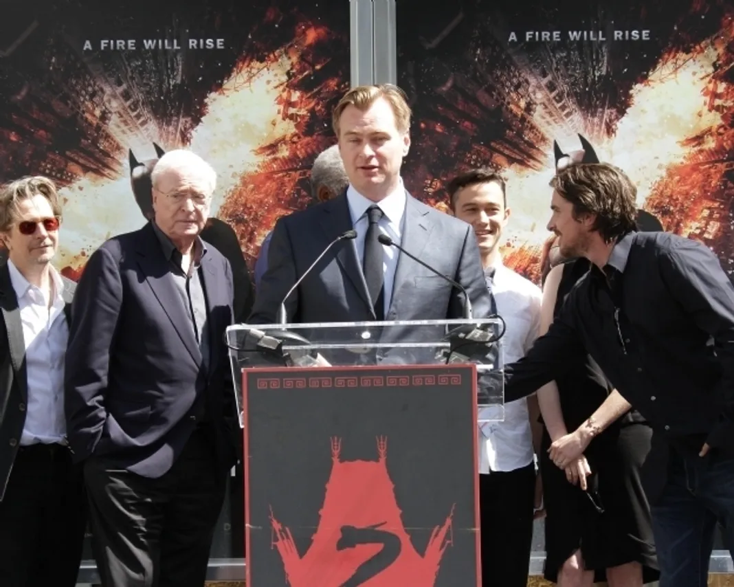 Gary Oldman, Michael Caine, Christopher Nolan, Joseph Gordon-Levitt , Anne Hathaway, Christian Bale