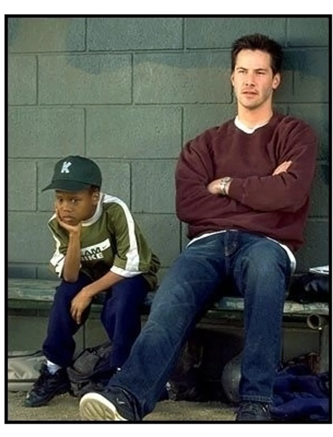 Hardball movie still: Keanu Reeves and DeWayne Warren