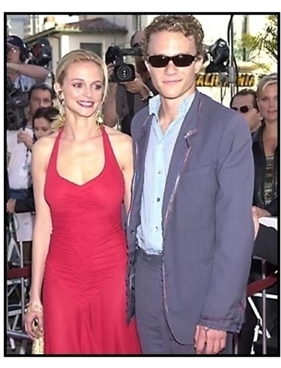 Heath Ledger and Heather Graham at the A Knight's Tale premiere 