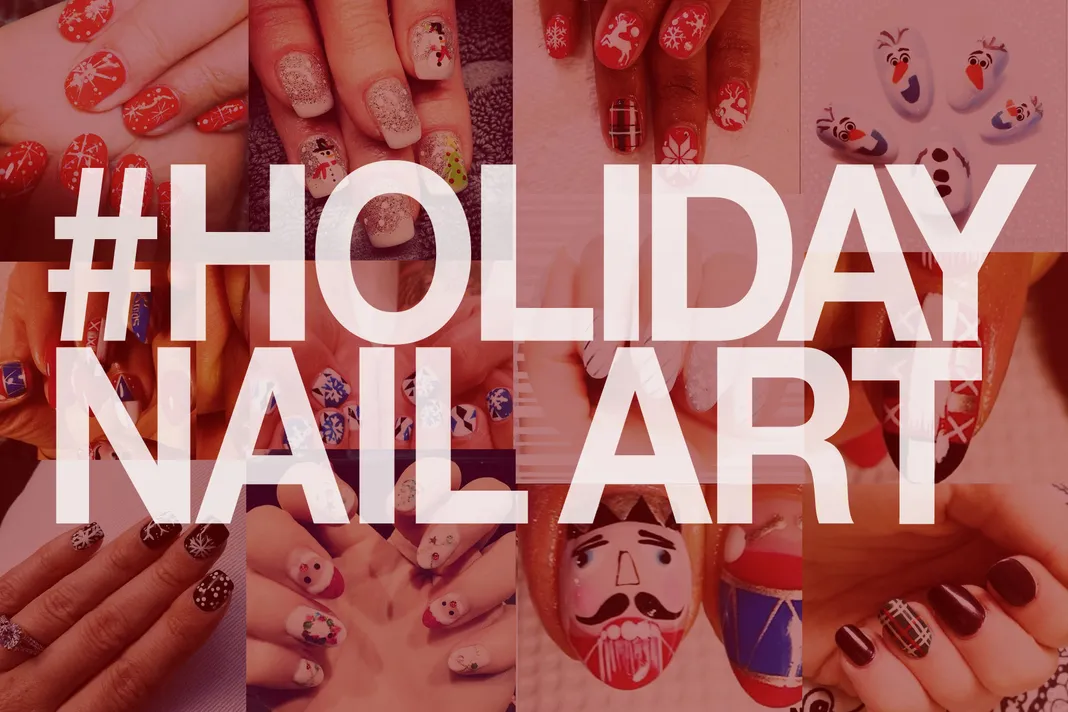 holiday nail art, instagram