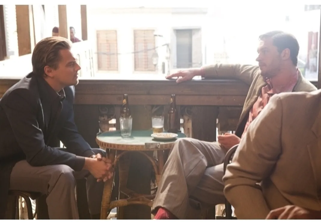 Inception: Leonardo DiCaprio and Tom Hardy
