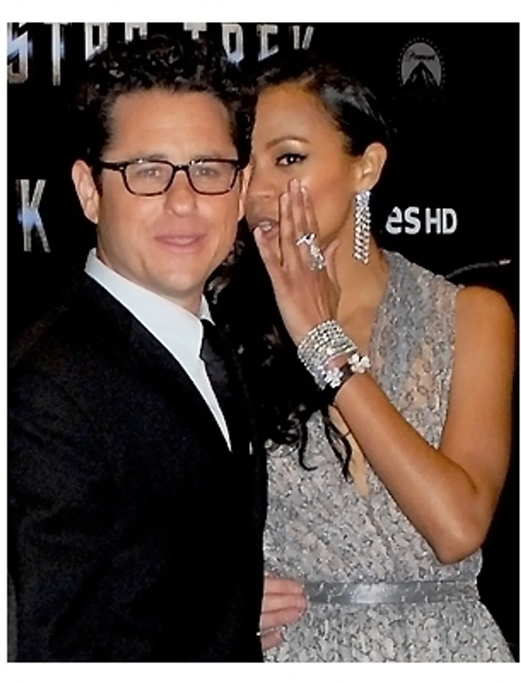 JJ Abrams and Zoe Saldana