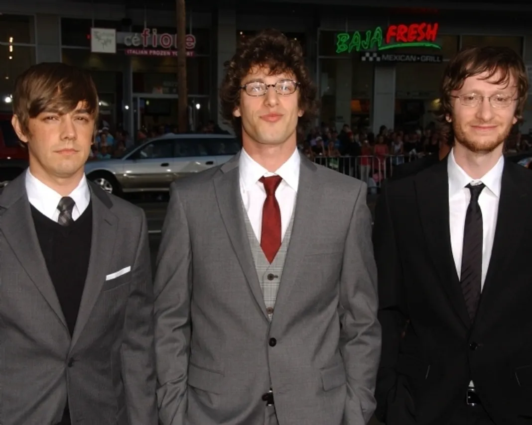 Jorma Taccone with Andy Samberg and Akiva Schaffer