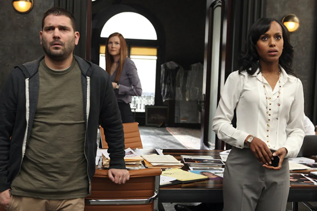 Kerry Washington, Darby Stanchfield, Guillermo Diaz, Scandal, ABC, 092915