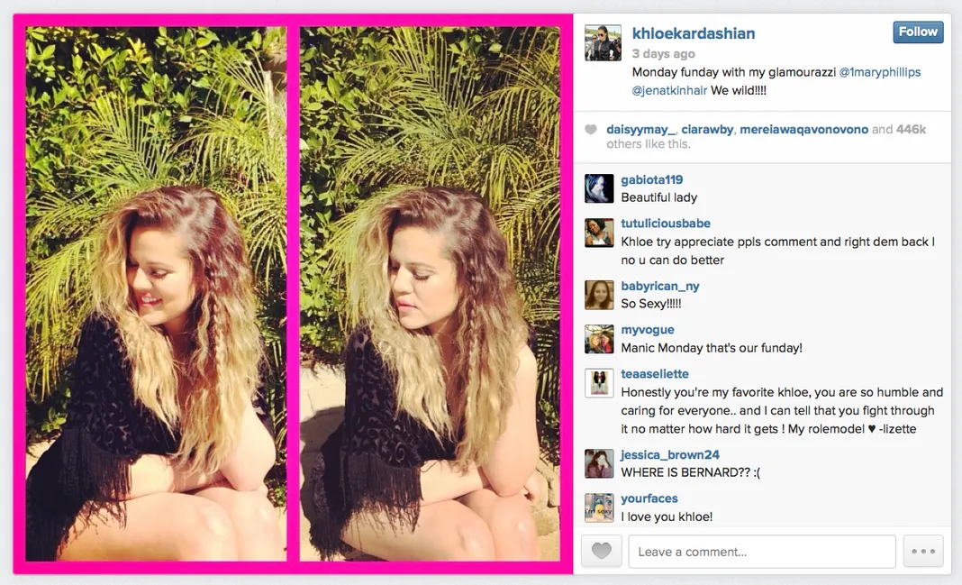 Khloe Kardashian, Instagram