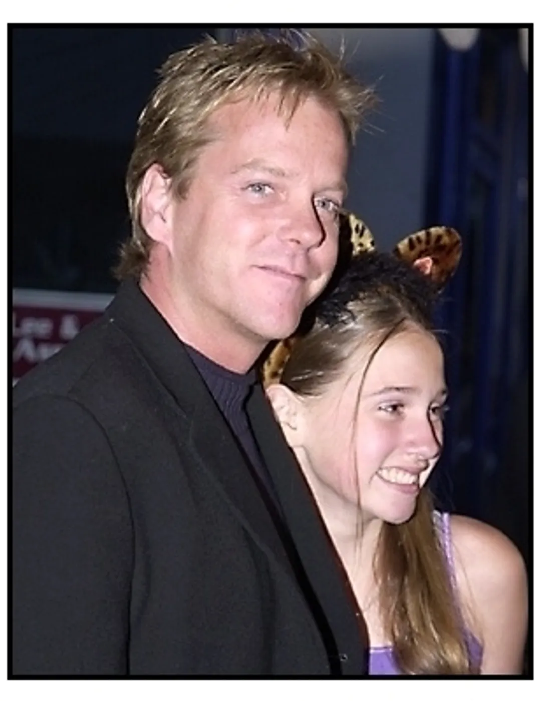 Kiefer Sutherland and daughter at the Josie and the Pussycats premiere