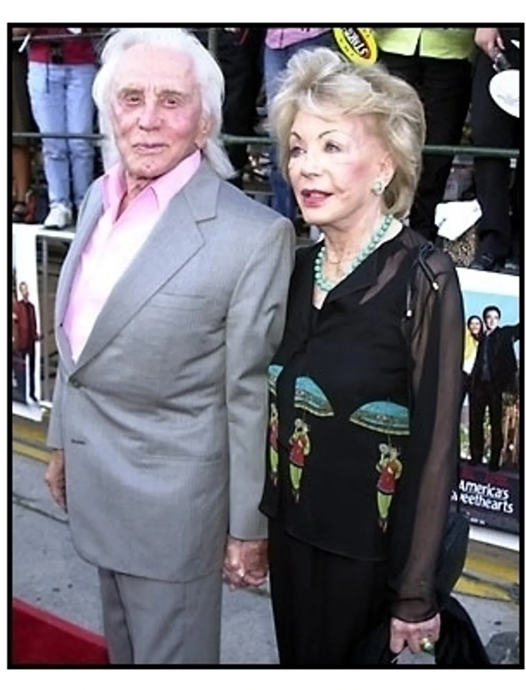 Kirk Douglas and wife at the America's Sweethearts premiere