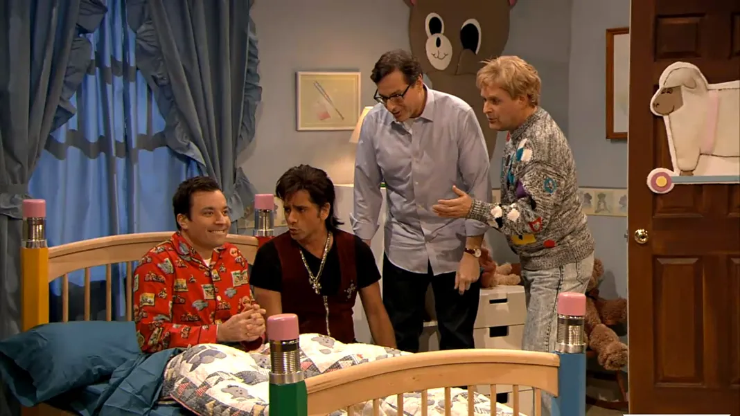 Late Night Recap It's a 'Full House' Reunion with Bob Saget, John