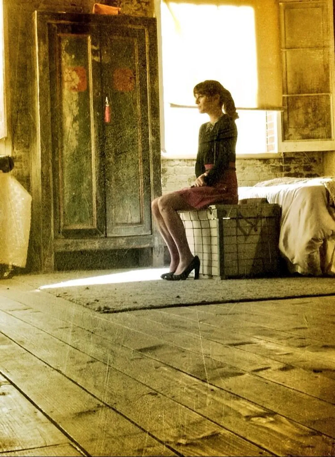 Lea Michele, Glee Set Photo, Twitter