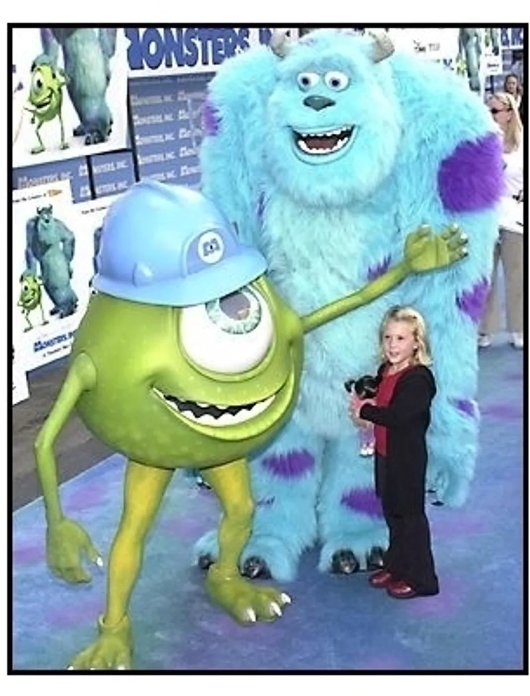 Mike, Sully and Mary Gibbs at the Monsters Inc premiere