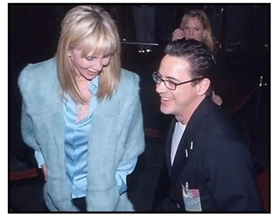 Robert Downey Jr and friend at the Snatch premiere