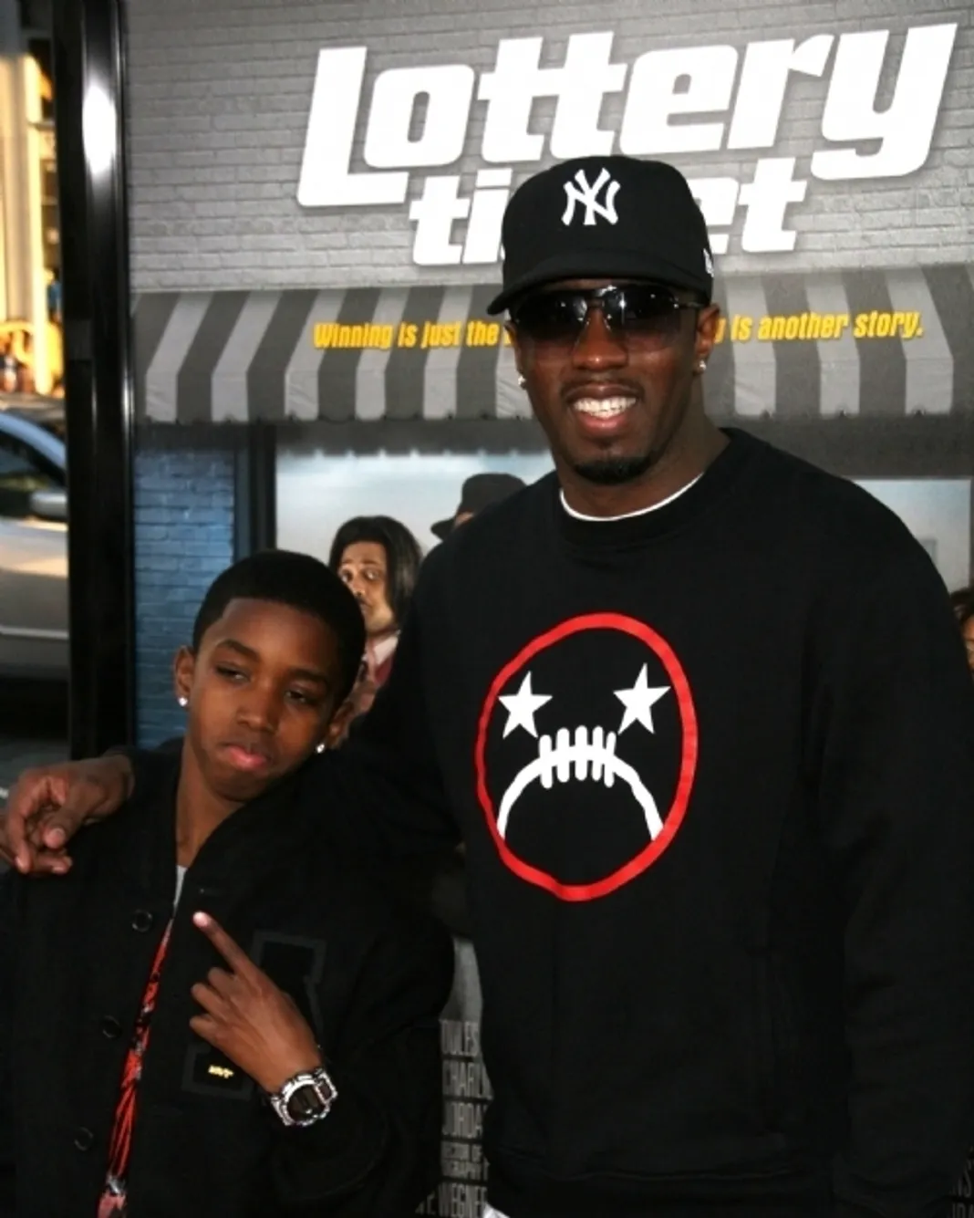 Sean Combs with son