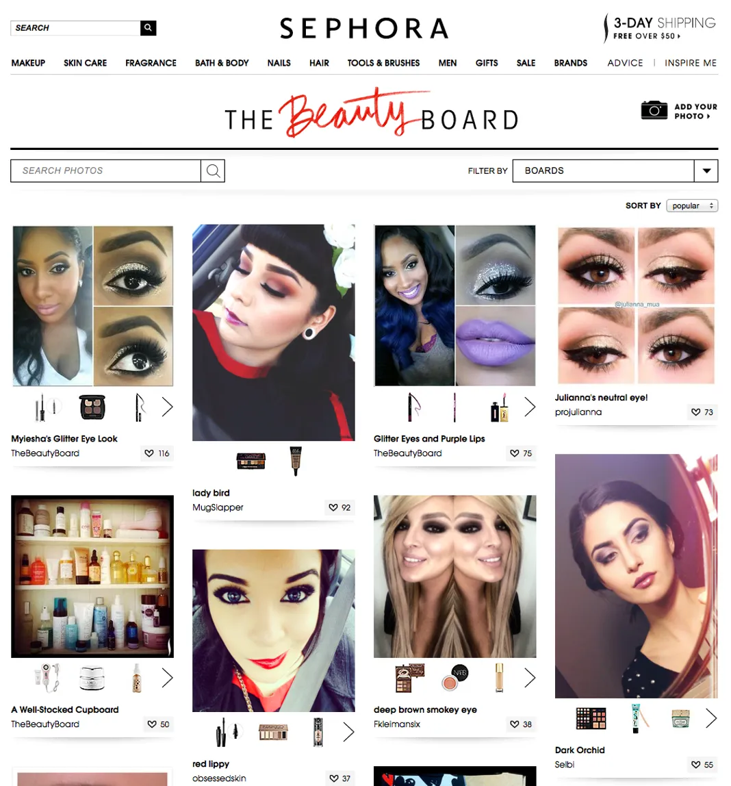 Sephora, The Beauty Board