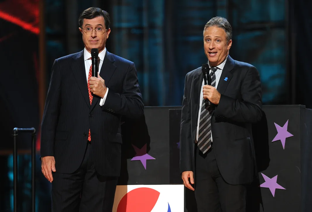 Stephen Colbert and Jon Stewart