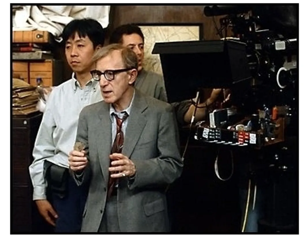 The Curse of the Jade Scorpion movie Still: Woody Allen on the set of The Curse of the Jade Scorpion 