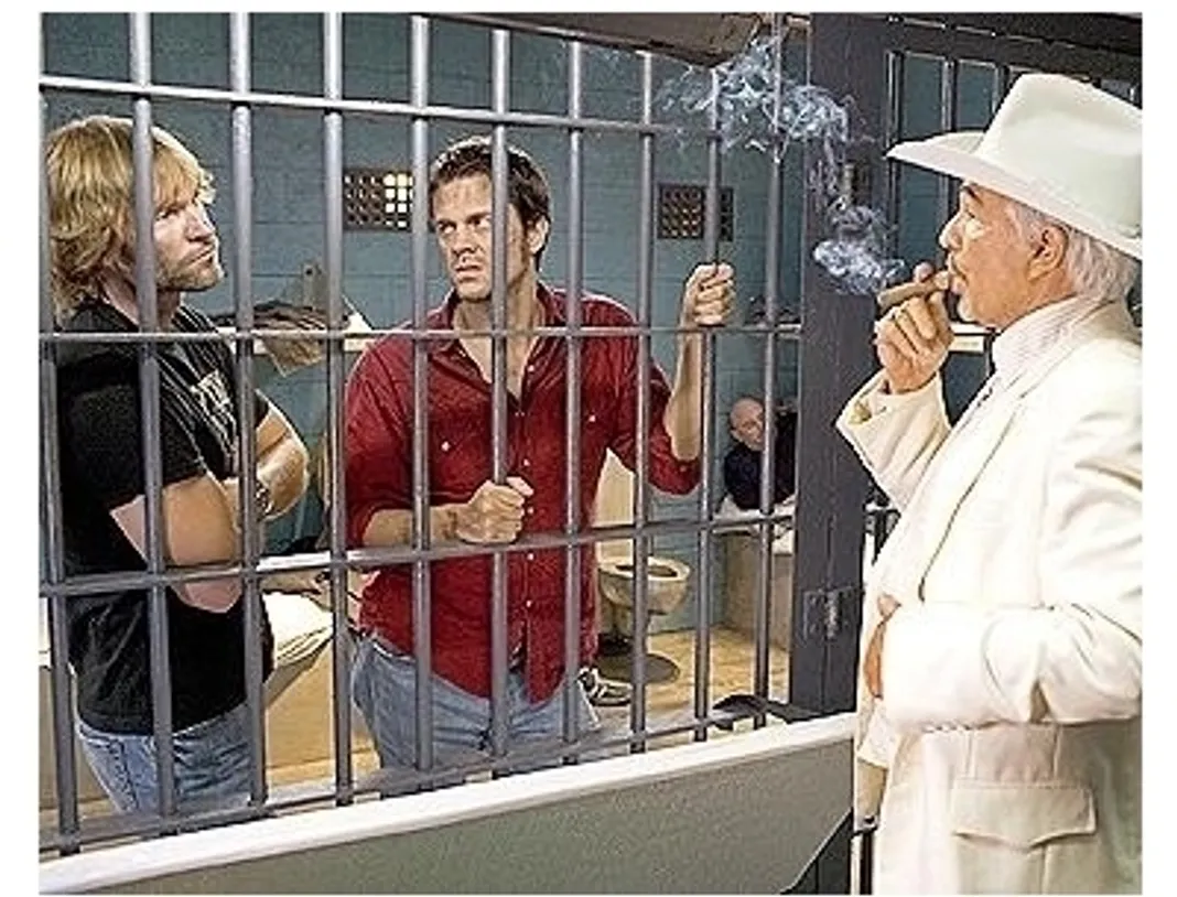 The Dukes of Hazzard Movie Still: Seann William Scott, Johnny Knoxville and Burt Reynolds