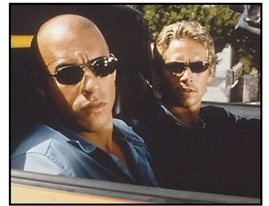 The Fast and the Furious movie still: Vin Diesel and Paul Walker 