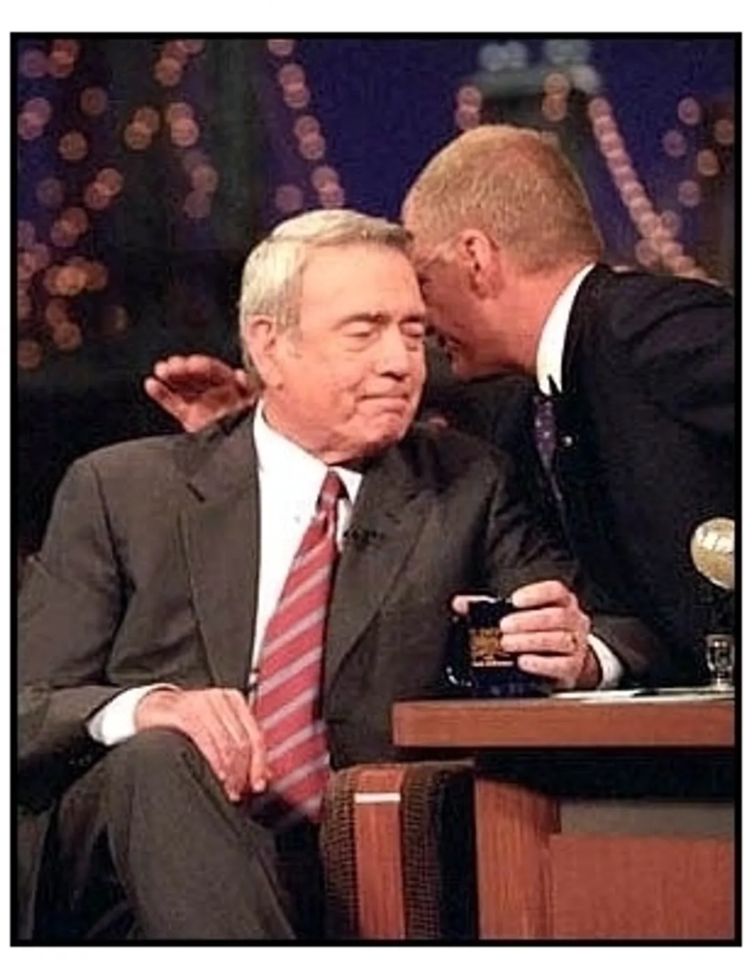 The Late Show: Monday September 17 Dan Rather while talking with David Letterman is overcome with emotion