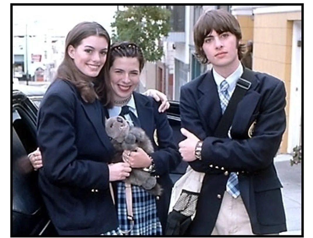 The Princess Diaries movie still: Anne Hathaway, Heather Matarazzo and Robert Schwartzman