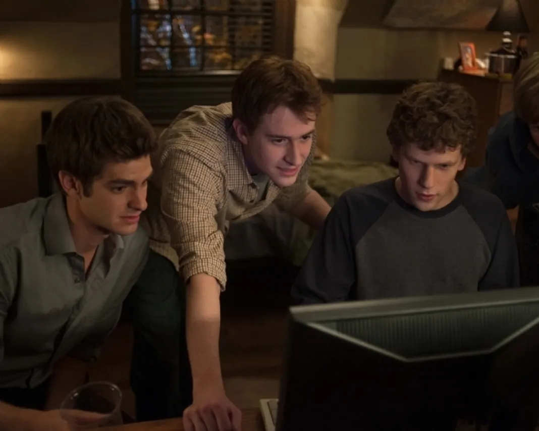 The Social Network: Andrew Garfield, Joseph Mazzello, Jesse Eisenberg, Patrick Maple