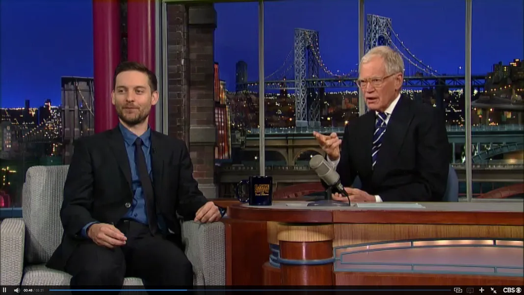 Tobey Maguire, David Letterman